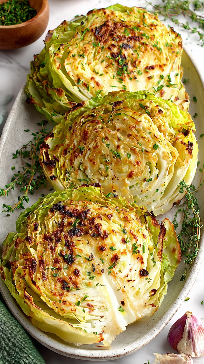 Savory Garlic Butter Roasted Cabbage Steaks Recipe - image 1