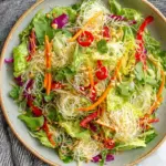Spring Roll Salad with Spicy Ginger Dressing