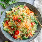 Spring Roll Salad with Spicy Ginger Dressing