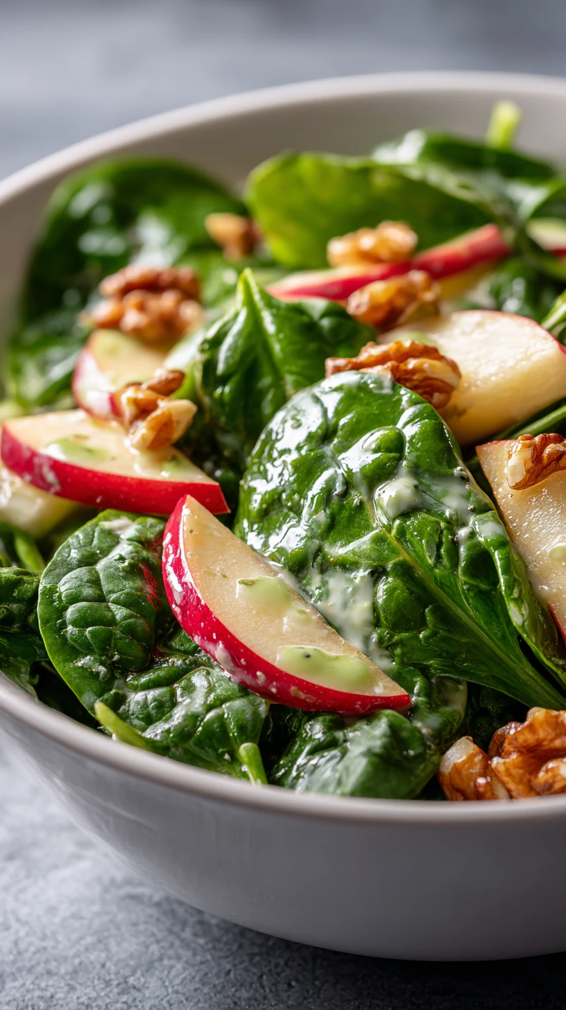 Apple Walnut Spinach Salad with Avocado Dressing - image 0