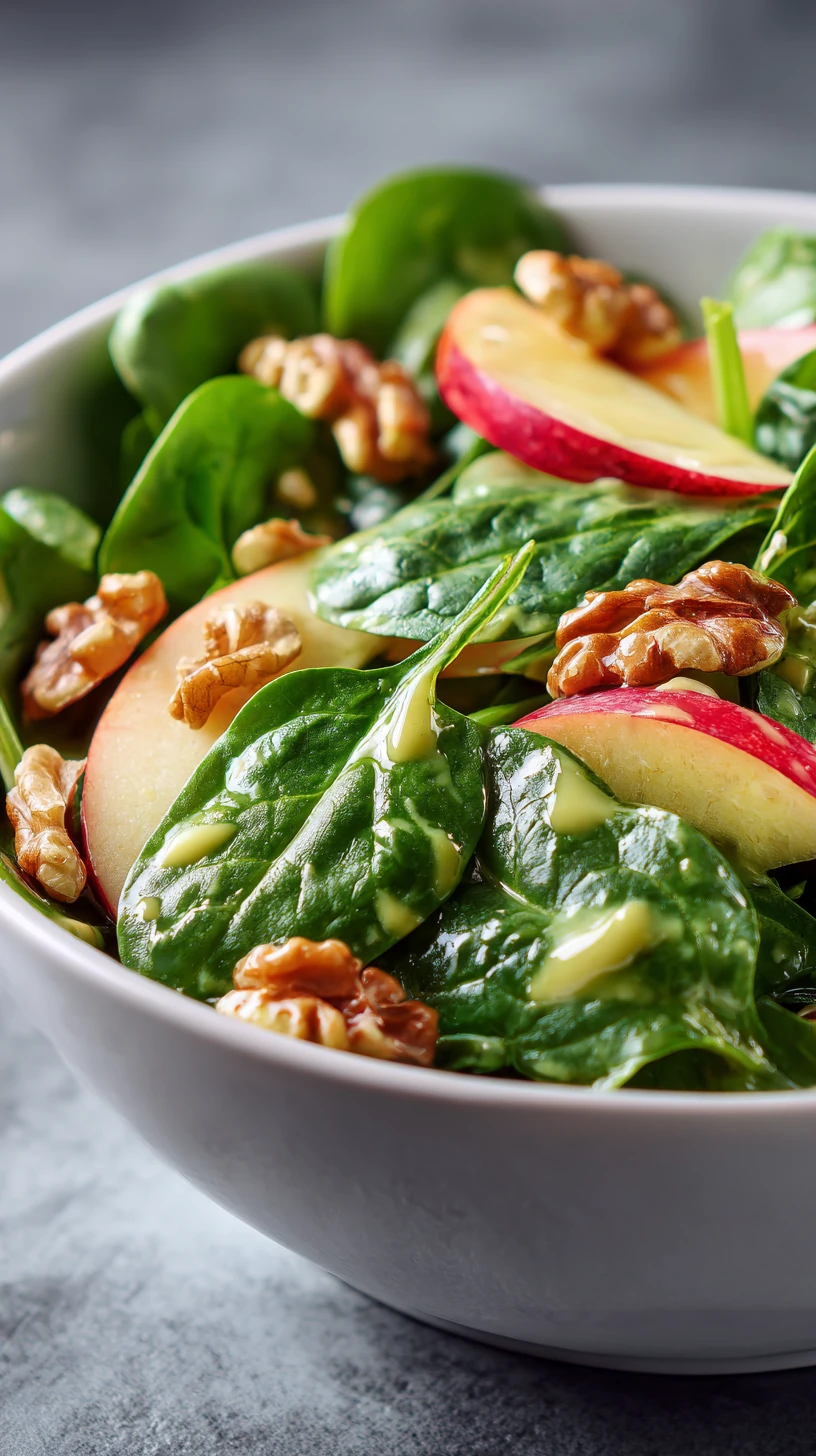 Apple Walnut Spinach Salad with Avocado Dressing - image 1
