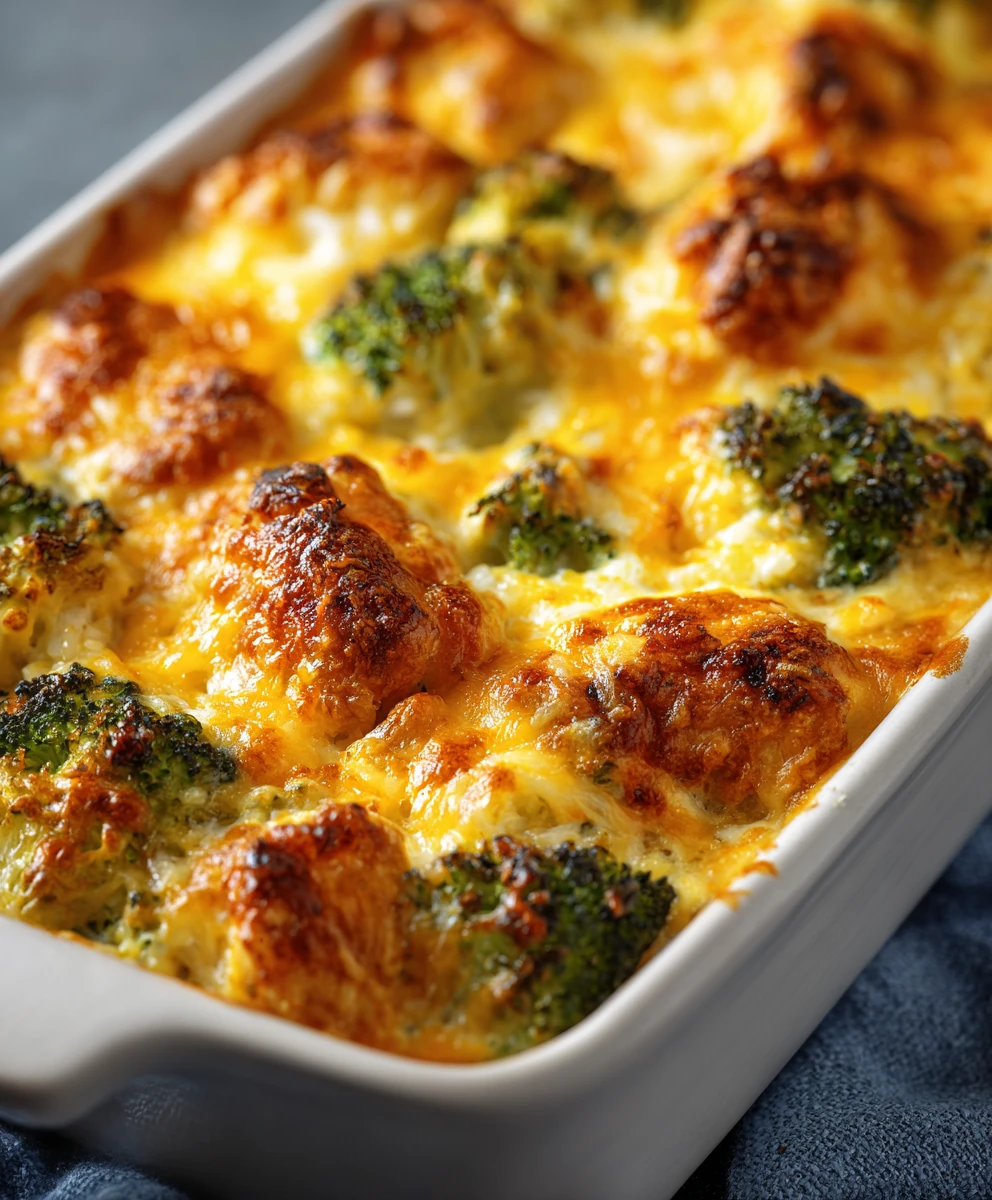 Cheesy Chicken and Broccoli Casserole with Rice
