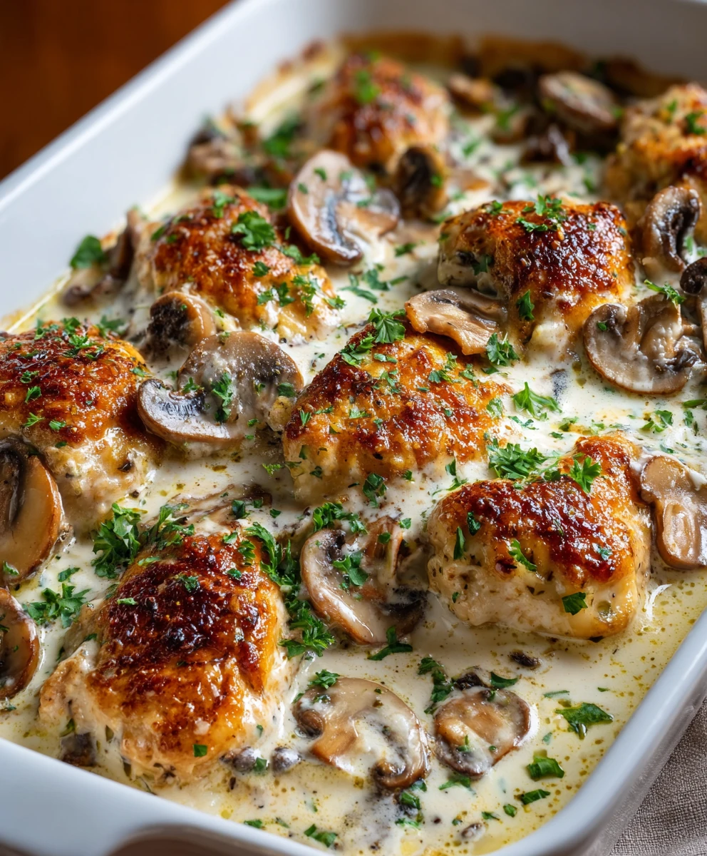 Creamy Chicken and Mushroom Casserole