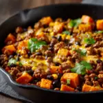 Ground Beef and Sweet Potato Taco Skillet