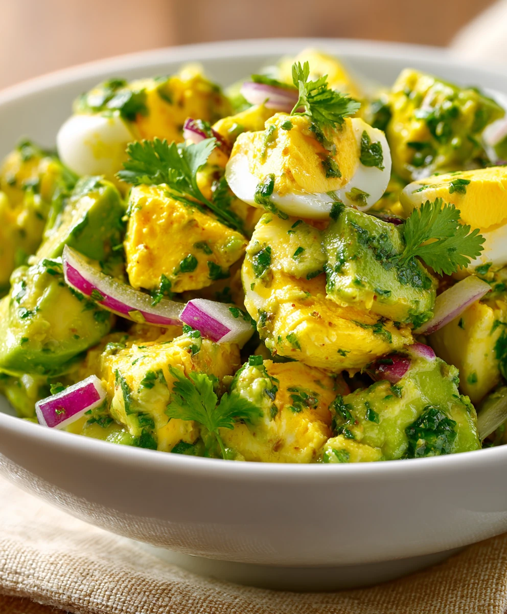 Healthy Avocado and Hard-Boiled Egg Salad