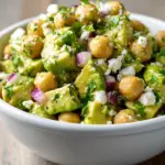 Healthy Chickpea Feta Avocado Salad