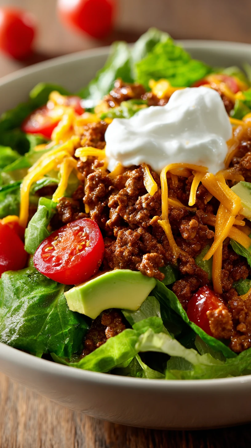 Healthy Ground Beef Taco Salad with Avocado - image 0