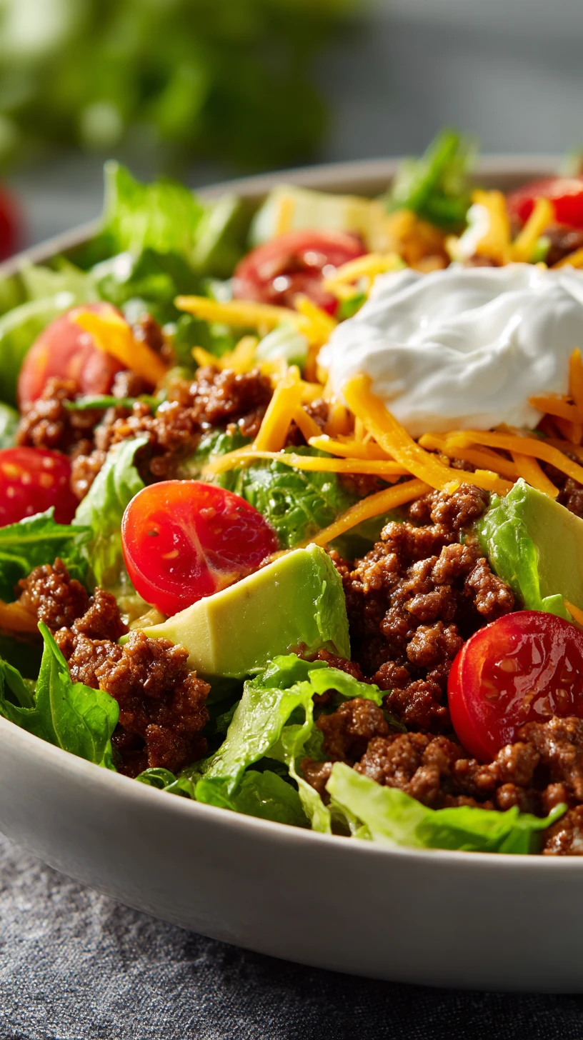 Healthy Ground Beef Taco Salad with Avocado - image 1