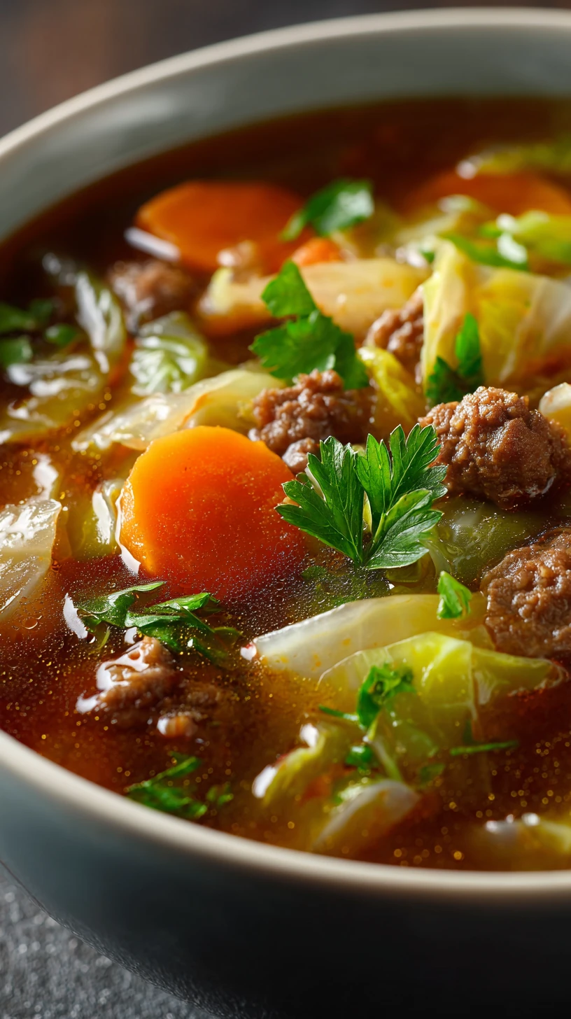 Hearty Cabbage and Ground Beef Soup - image 1