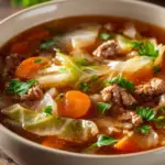 Hearty Cabbage and Ground Beef Soup
