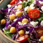 Mediterranean Cabbage Salad with Chickpeas
