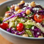 Mediterranean Cabbage Salad with Chickpeas
