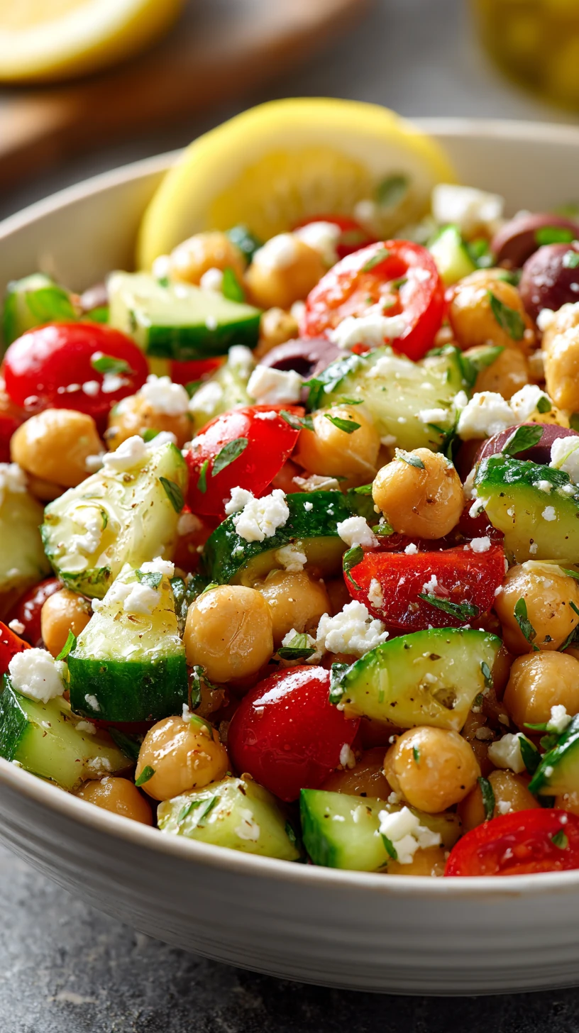 Mediterranean Chickpea Salad with Lemon Vinaigrette - image 0