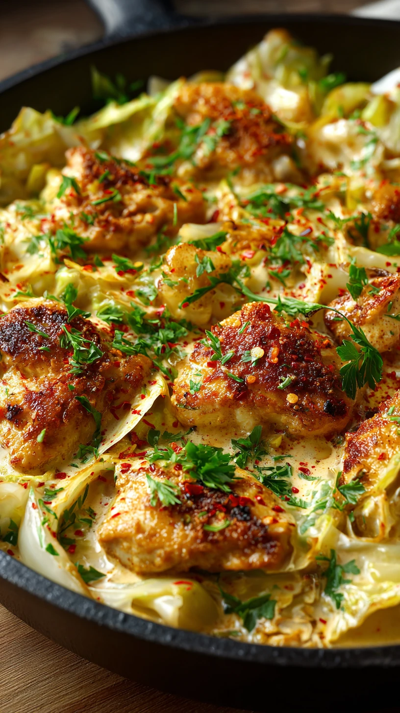 One-Pan Creamy Chicken and Cabbage Skillet - image 0