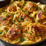 One-Pan Creamy Chicken and Cabbage Skillet