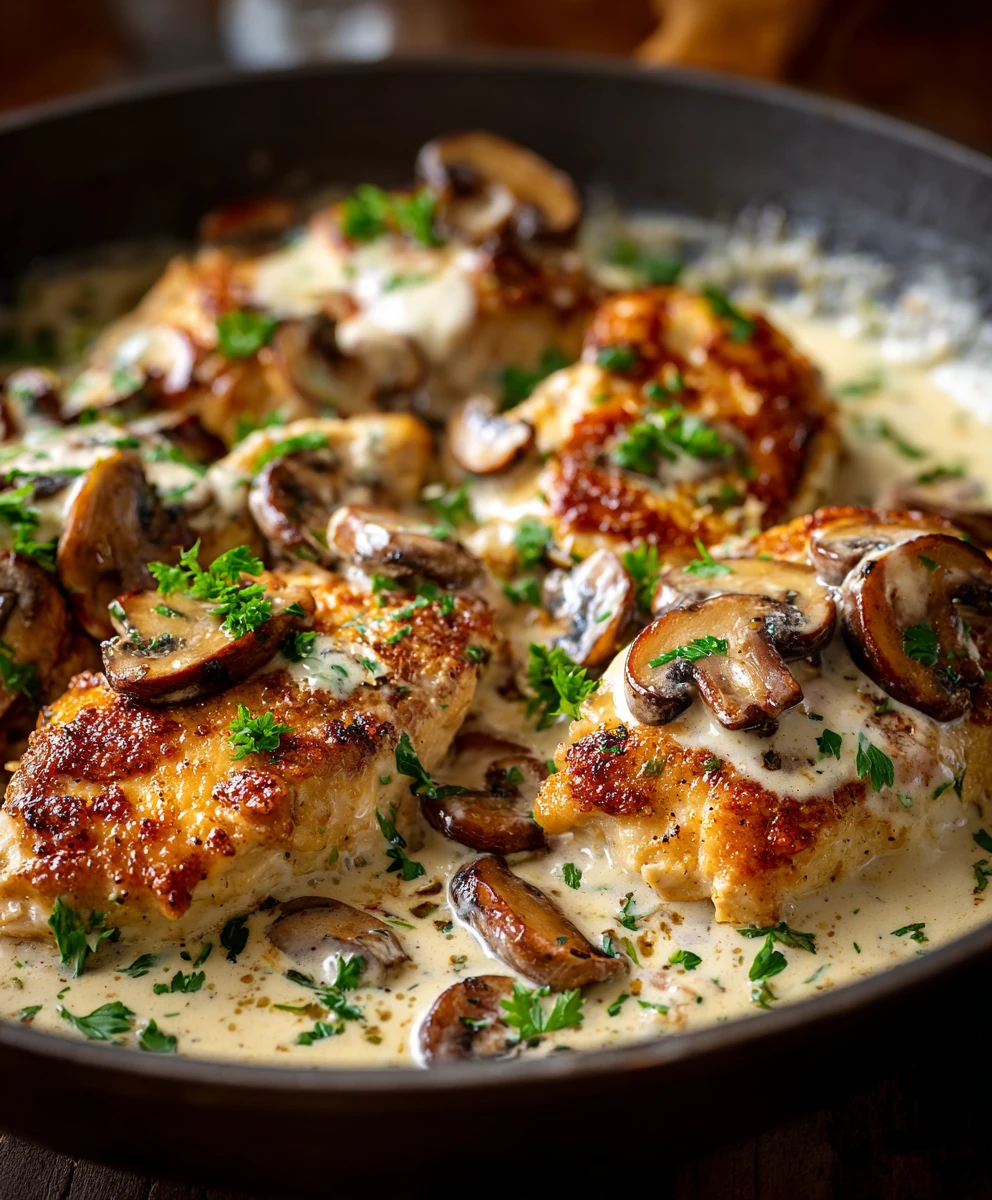 One-Pan Creamy Mushroom Chicken