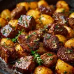 One-Pan Garlic Butter Beef Bites and Potatoes