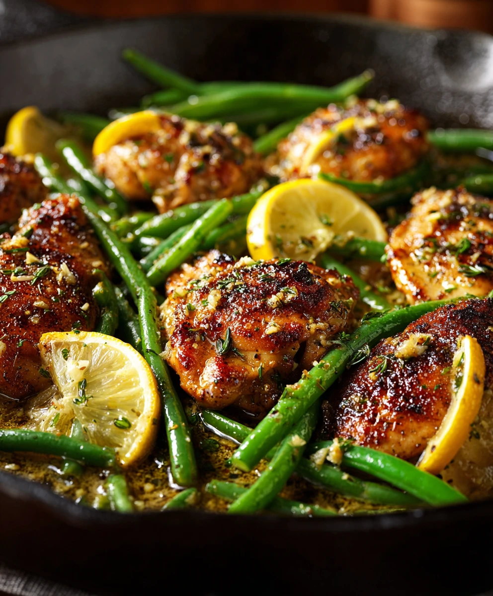 One-Pan Garlic Butter Chicken and Green Beans