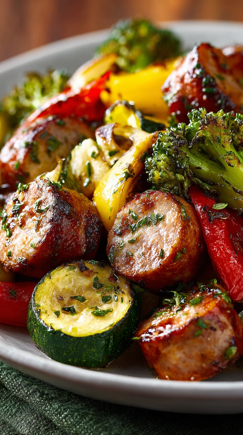 One-Pan Turkey Sausage and Vegetable Bake - image 0