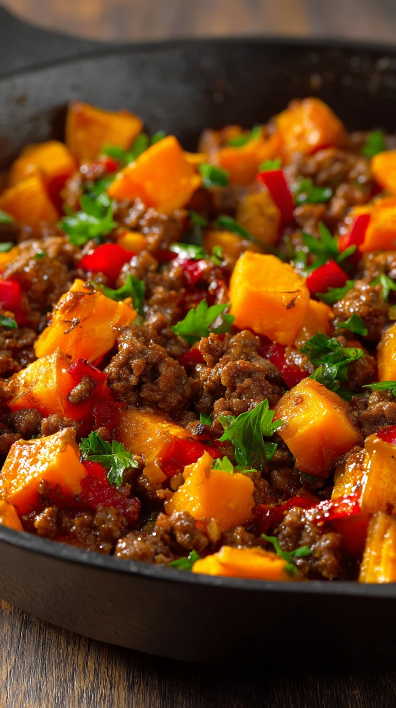 Quick Ground Beef and Sweet Potato Skillet - image 1