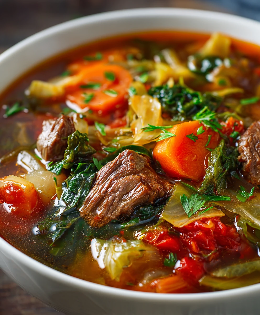 Slow Cooker Cabbage and Beef Stew