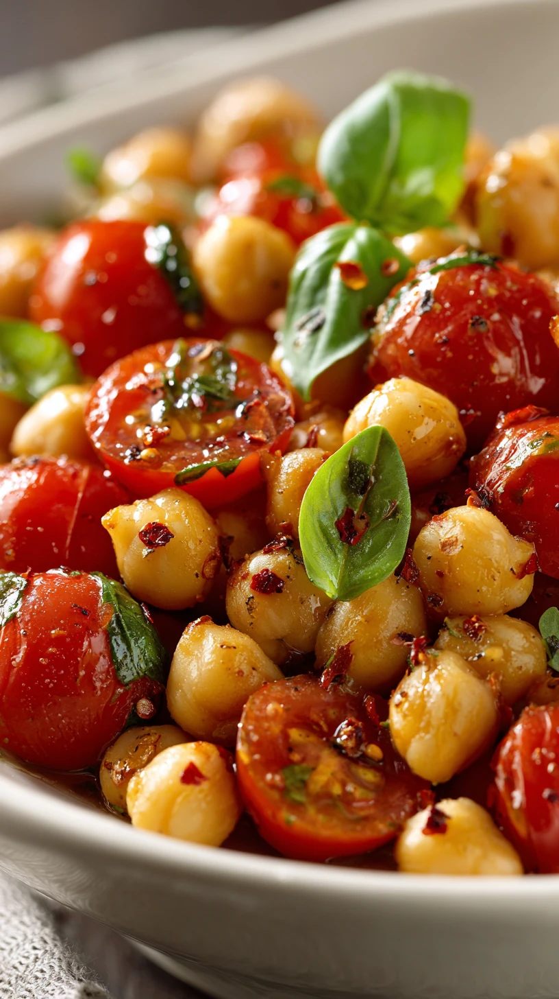 Spicy Chickpea and Tomato Basil Salad - image 0