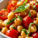 Spicy Chickpea and Tomato Basil Salad
