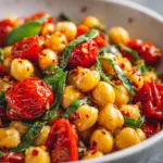 Spicy Chickpea and Tomato Basil Salad
