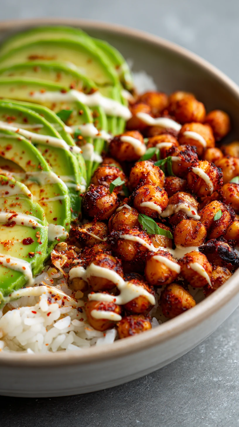 Spicy Roasted Chickpea and Avocado Bowls - image 0
