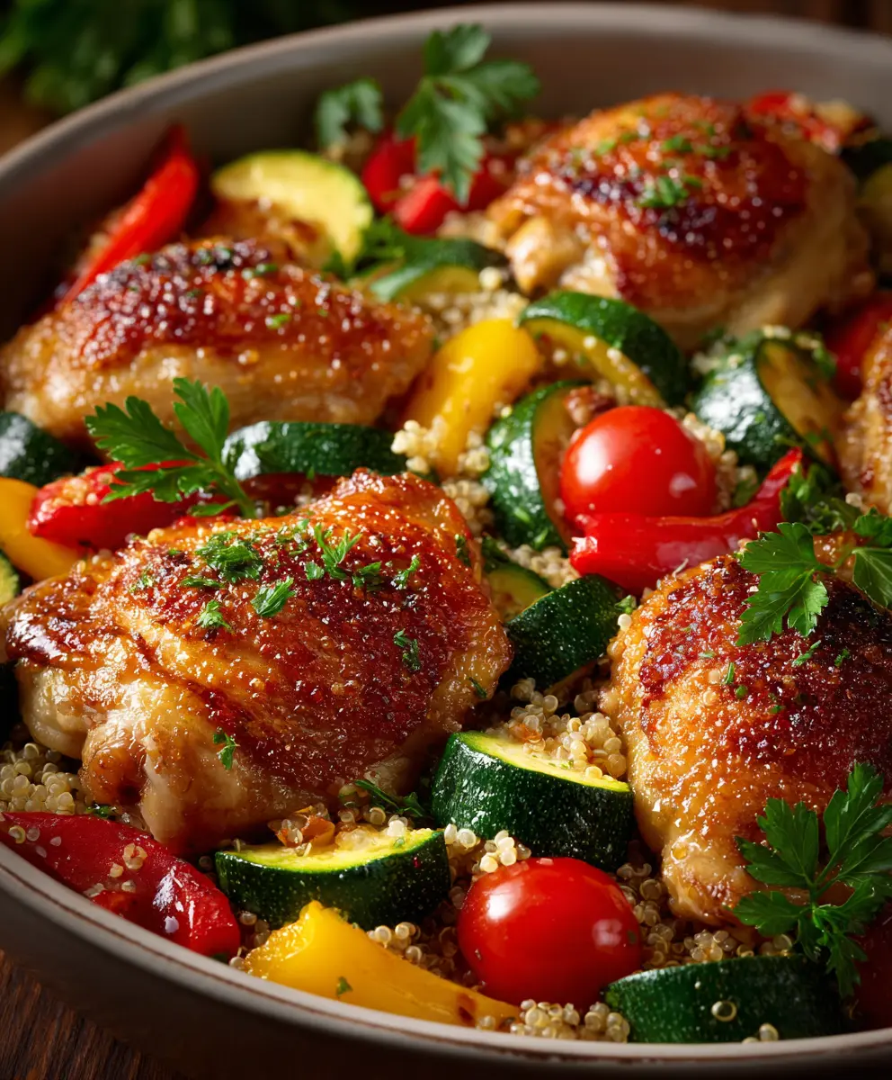 15-Minute Healthy One-Pan Chicken Dinner — homemade one-pan chicken dinner recipe