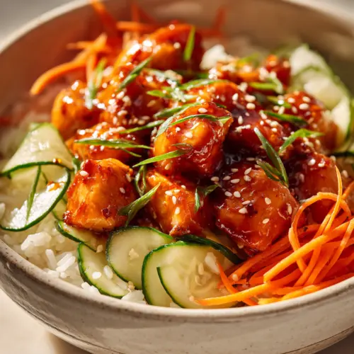 20-Minute Sweet Chili Chicken Bowls — homemade sweet chili chicken bowls recipe