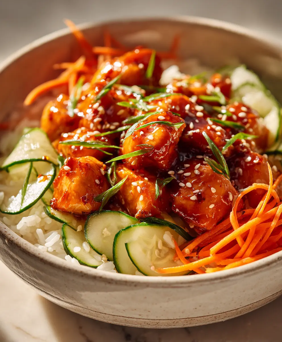 20-Minute Sweet Chili Chicken Bowls — homemade sweet chili chicken bowls recipe