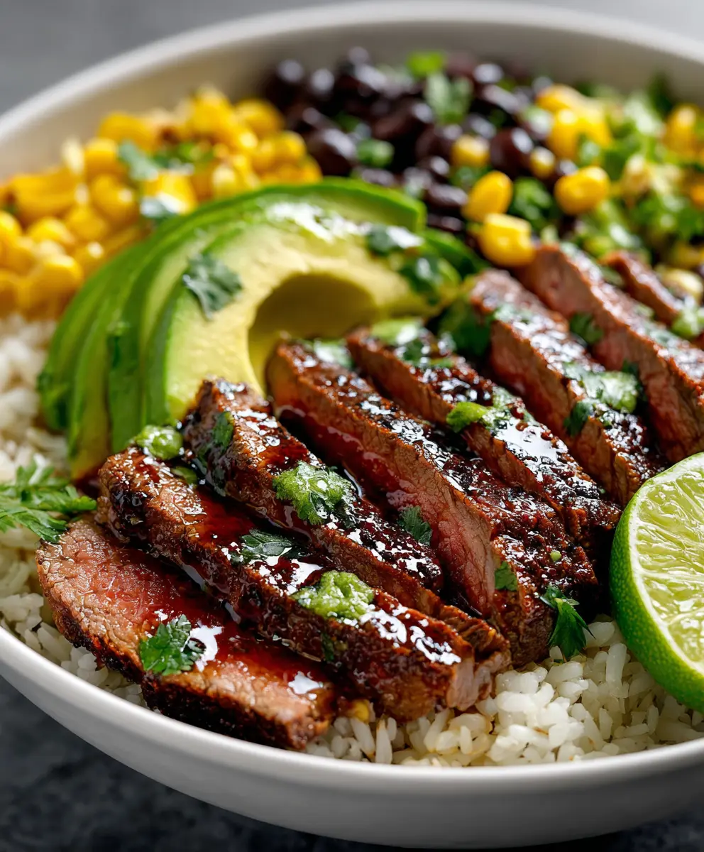 30-Minute Cilantro Lime Steak Bowls — homemade cilantro lime steak bowls recipe
