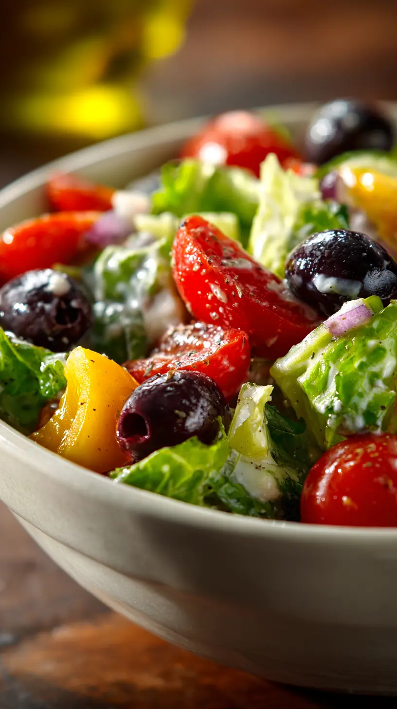 Serving suggestion for Authentic Italian Chopped Salad Recipe — Italian chopped salad