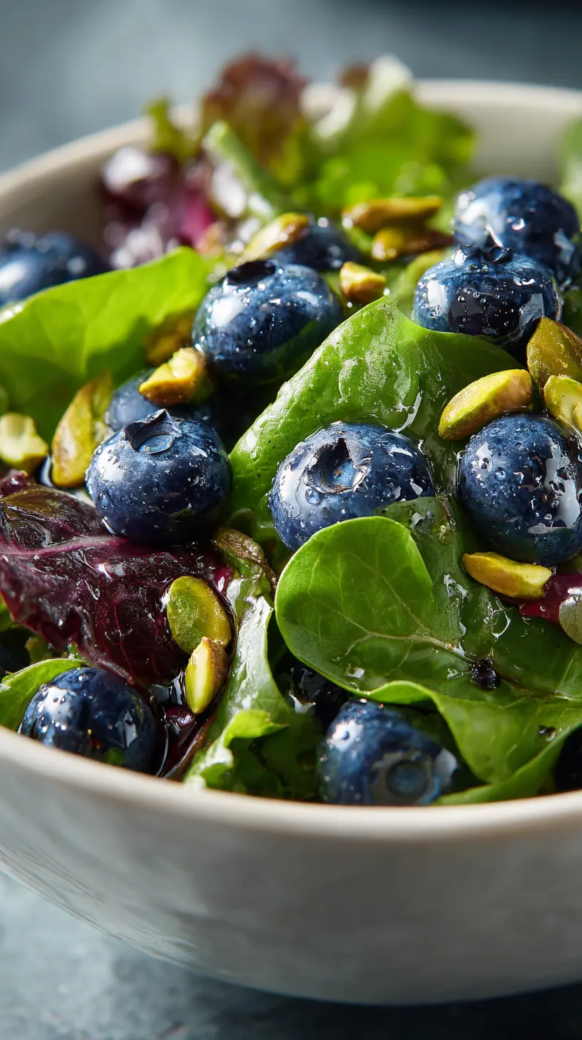 Serving suggestion for Blueberry Pistachio Spring Salad for a Refreshing Twist — Blueberry Pistachio Spring Salad