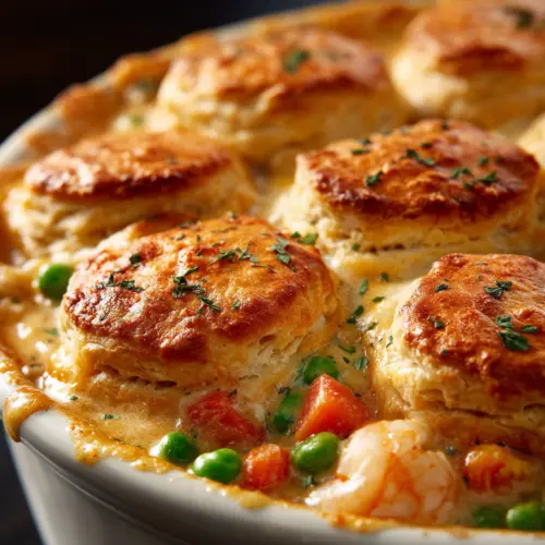Cheddar Bay Biscuit Seafood Pot Pie - Cozy Comfort Awaits — homemade seafood pot pie recipe