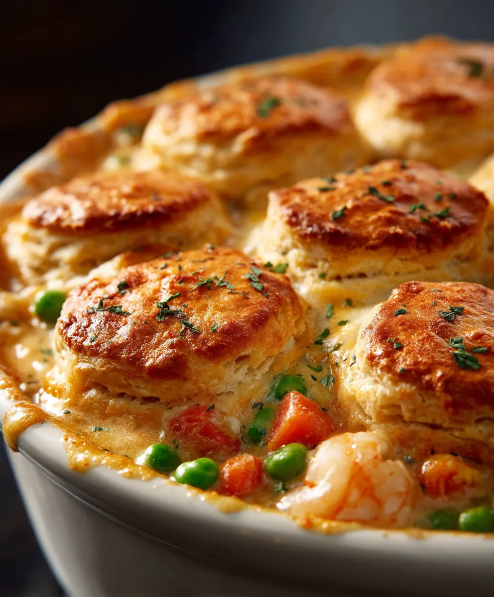 Cheddar Bay Biscuit Seafood Pot Pie - Cozy Comfort Awaits — homemade seafood pot pie recipe