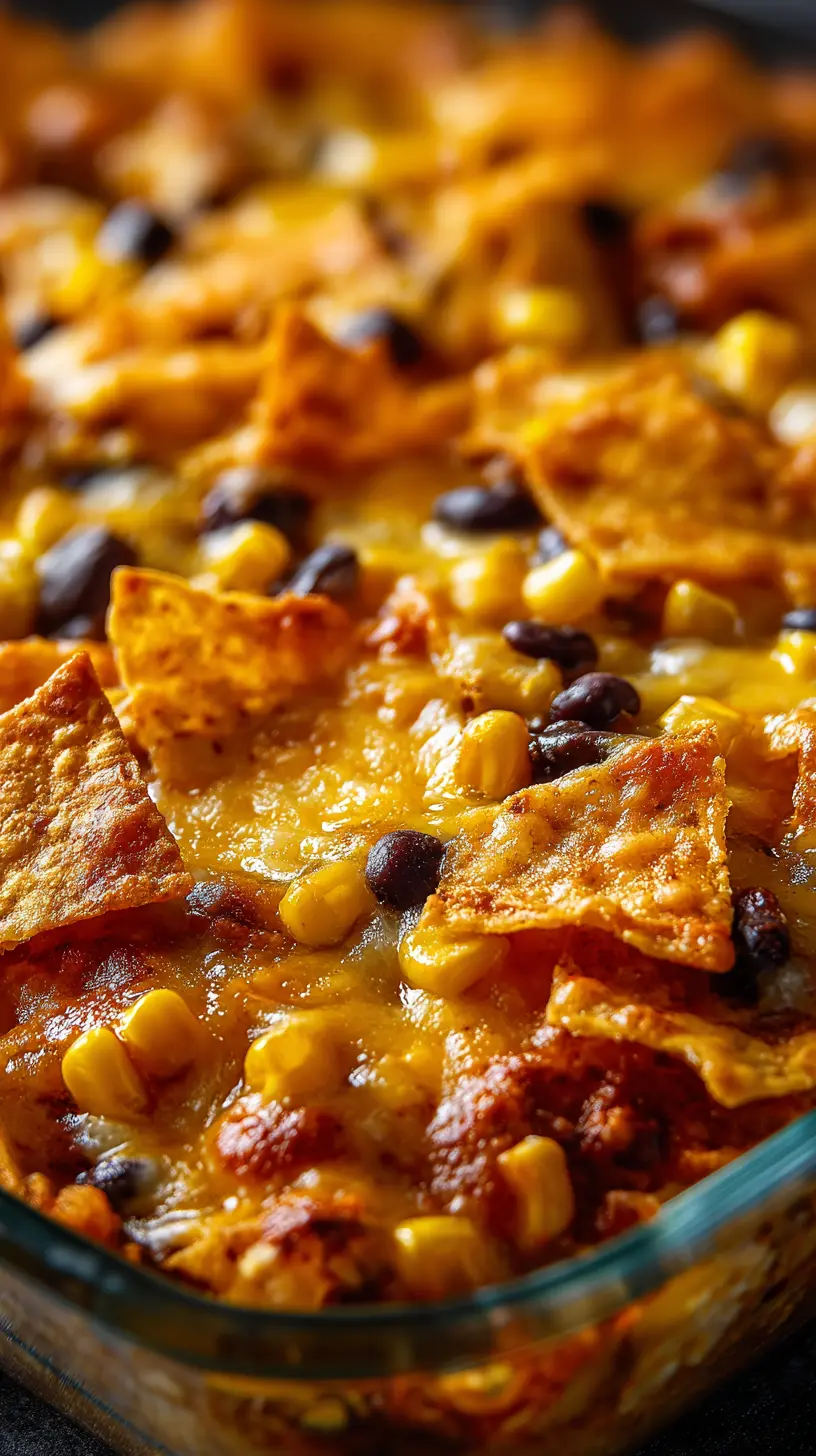 Serving suggestion for Cheesy Dorito Casserole: A Family-Favorite Delight — Cheesy Dorito Casserole