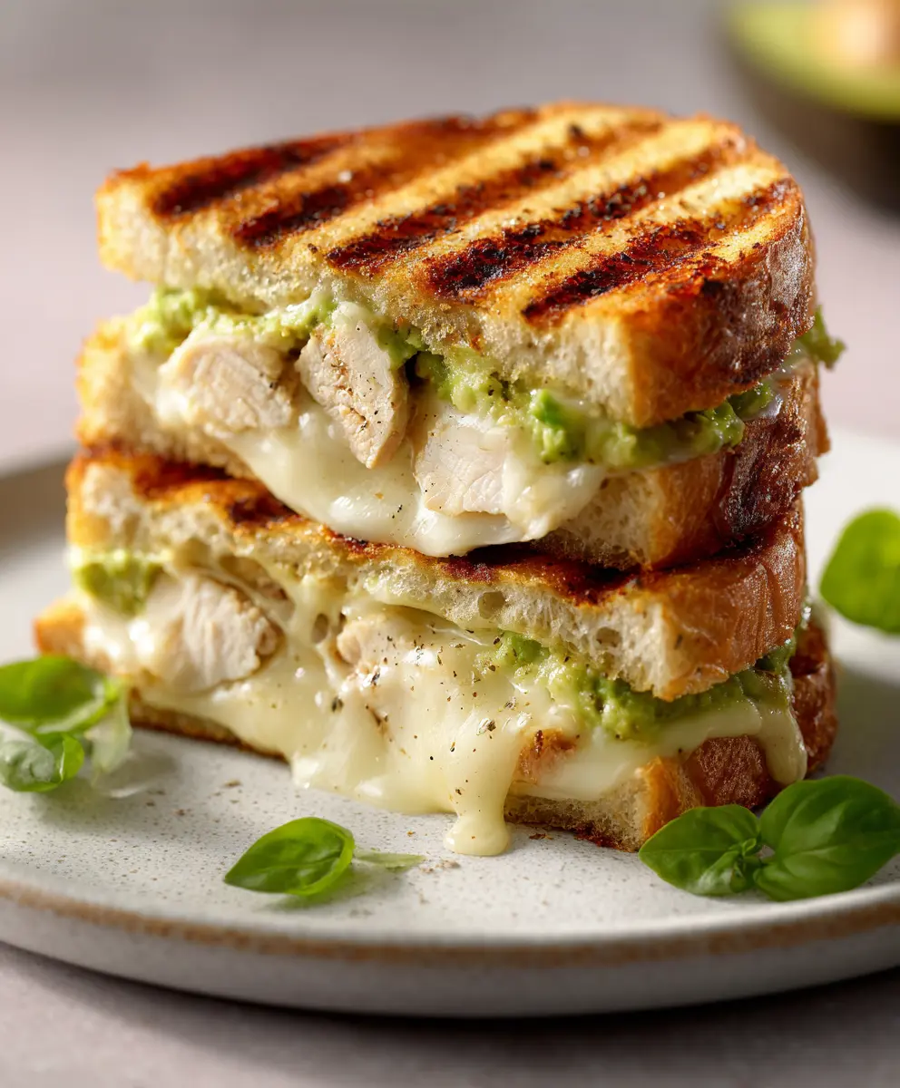 Cheesy Grilled Chicken Avocado Melt Sandwich — homemade Grilled Chicken Avocado Melt recipe