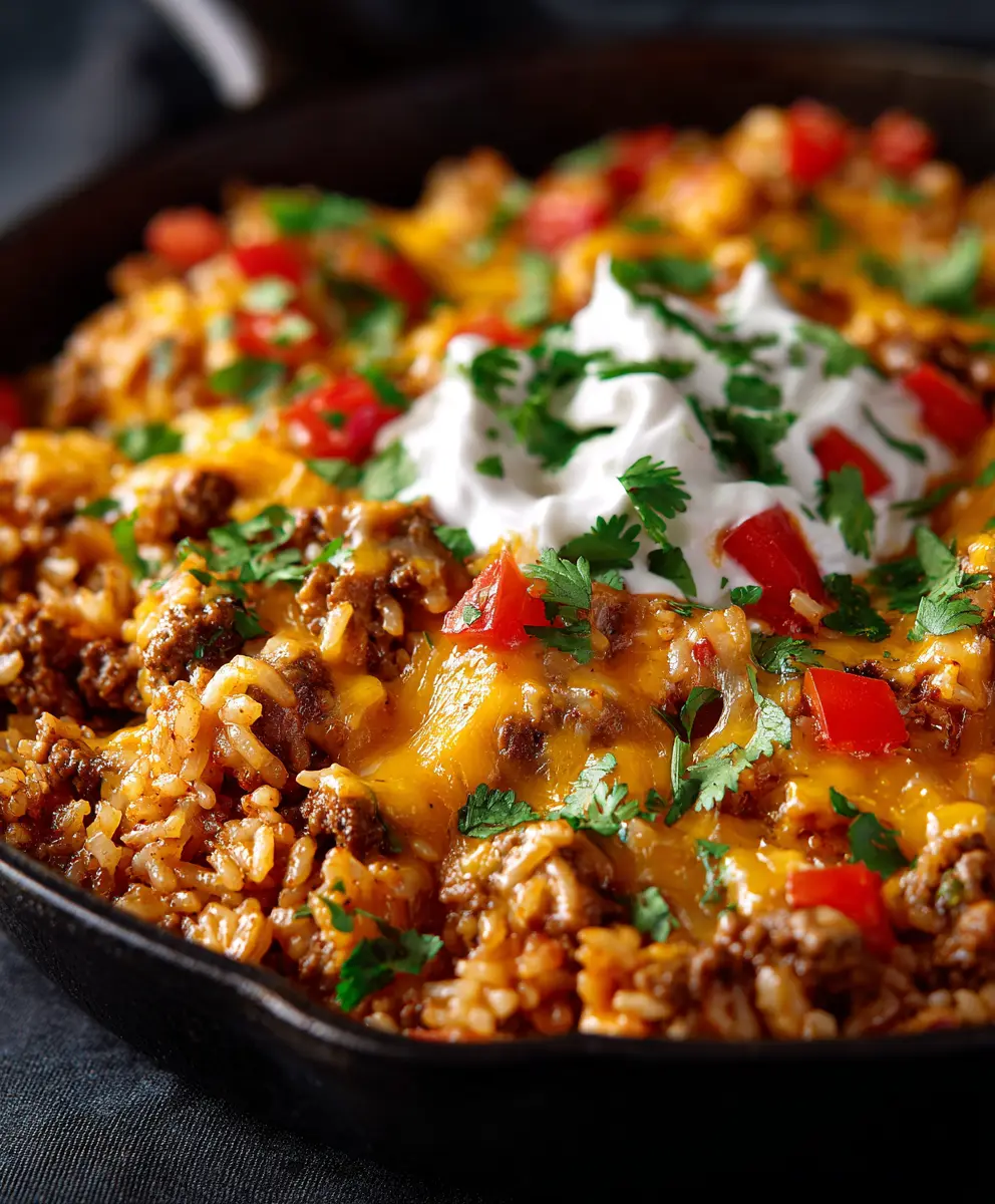 Cheesy Taco Rice Skillet: Quick Comfort for Taco Lovers — homemade Cheesy Taco Rice Skillet recipe