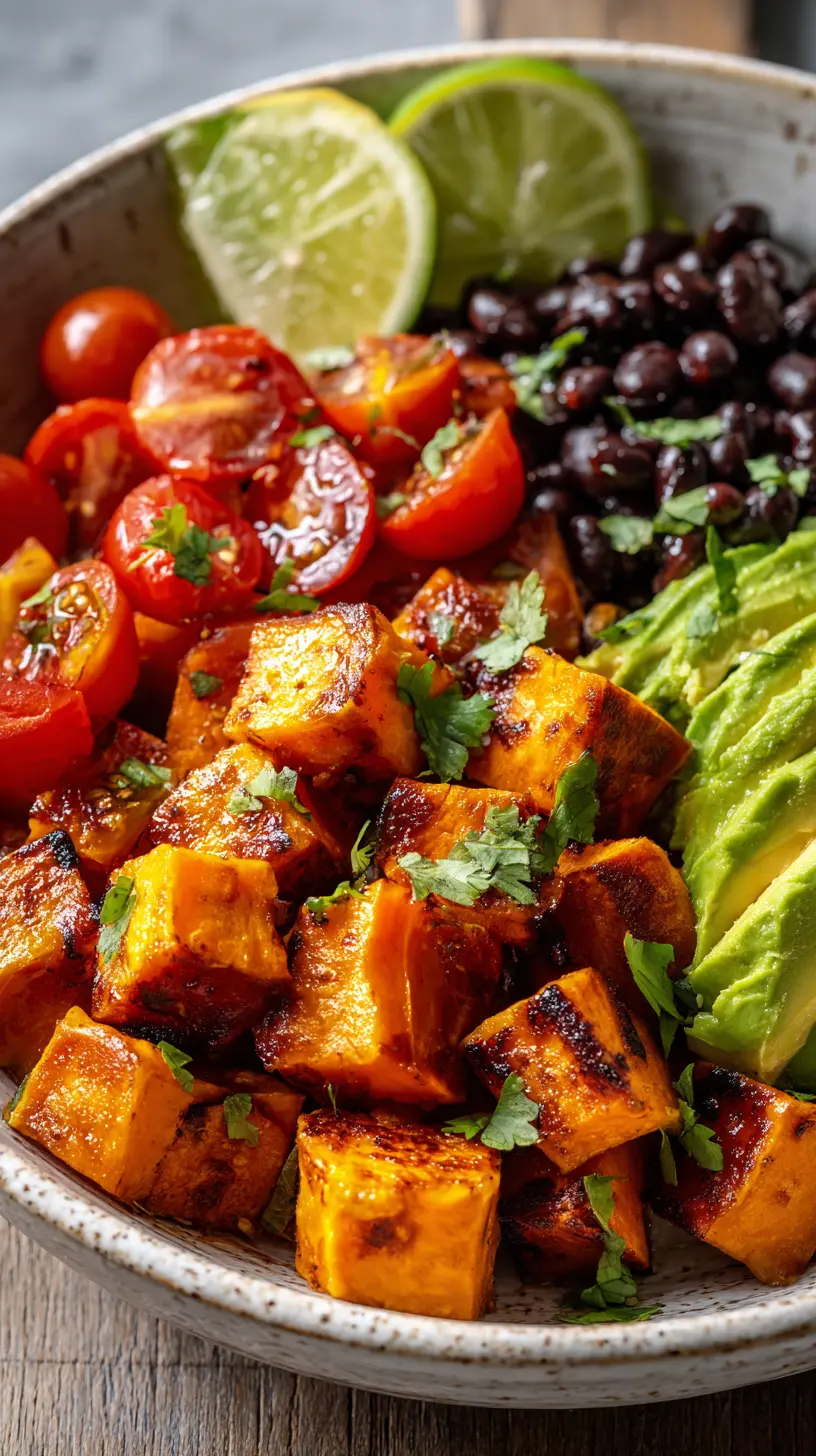 Serving suggestion for Chili-Lime Sweet Potato Black Bean Bowl — Chili-Lime Sweet Potato Black Bean Bowl