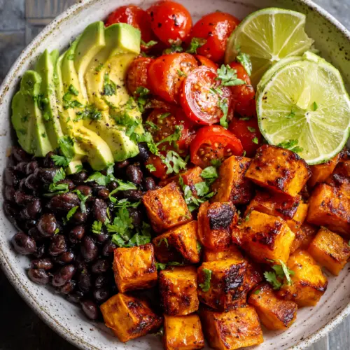 Chili-Lime Sweet Potato Black Bean Bowl — homemade Chili-Lime Sweet Potato Black Bean Bowl recipe