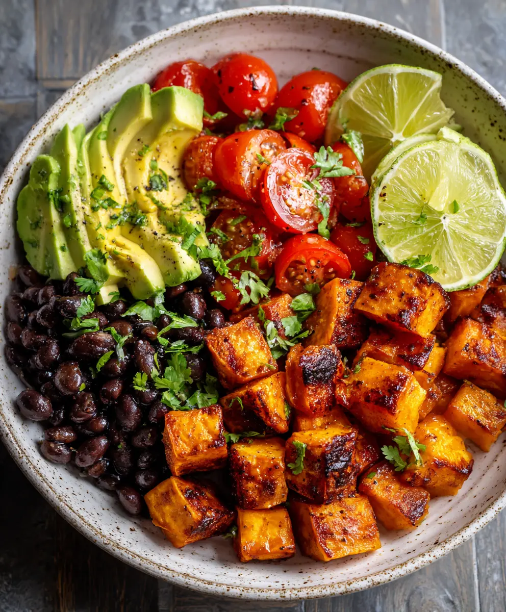 Chili-Lime Sweet Potato Black Bean Bowl — homemade Chili-Lime Sweet Potato Black Bean Bowl recipe