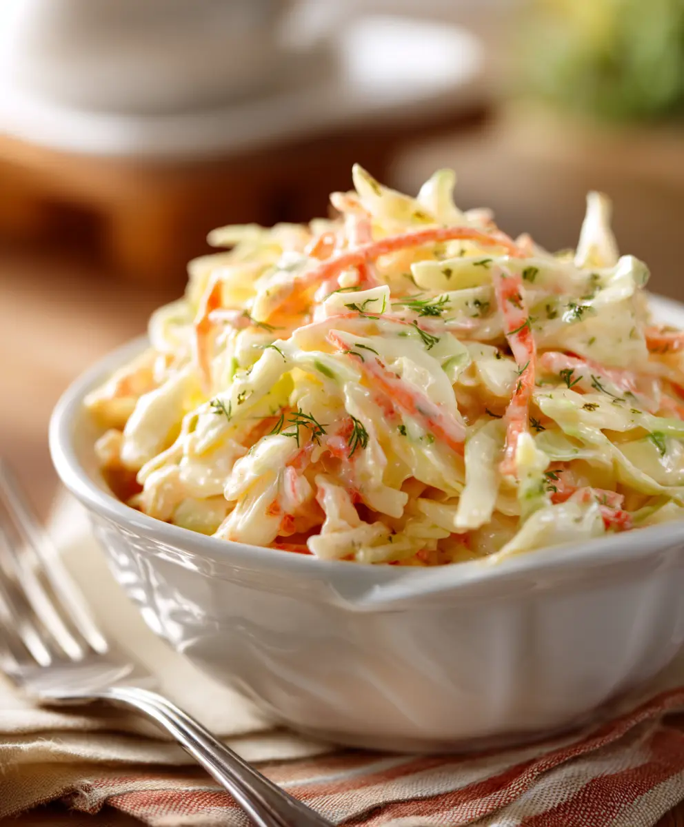 Classic Old-Fashioned Creamy Coleslaw — homemade creamy coleslaw recipe