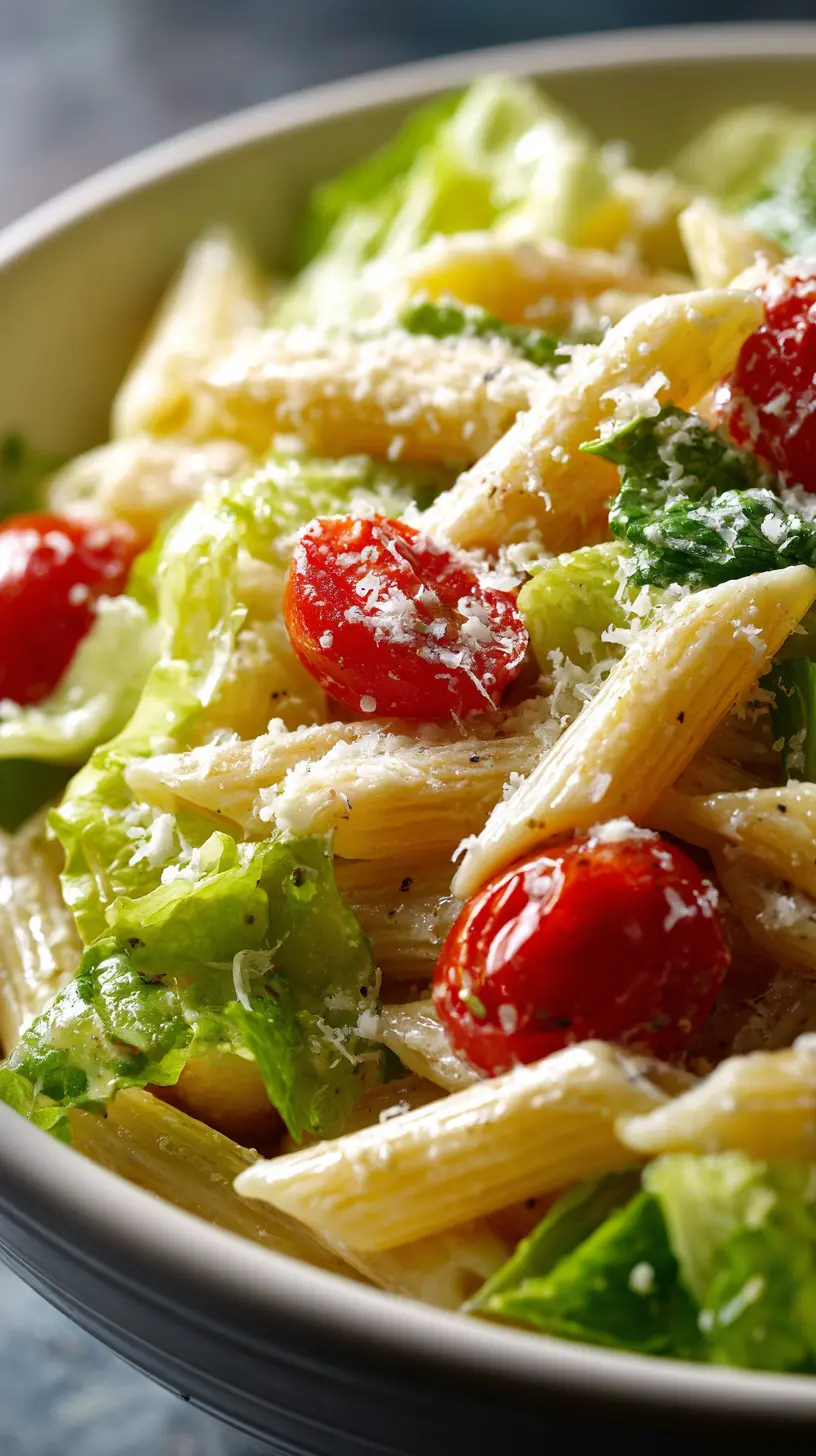 Step-by-step preparation of Creamy Caesar Pasta Salad Recipe (Creamy Caesar Pasta Salad)