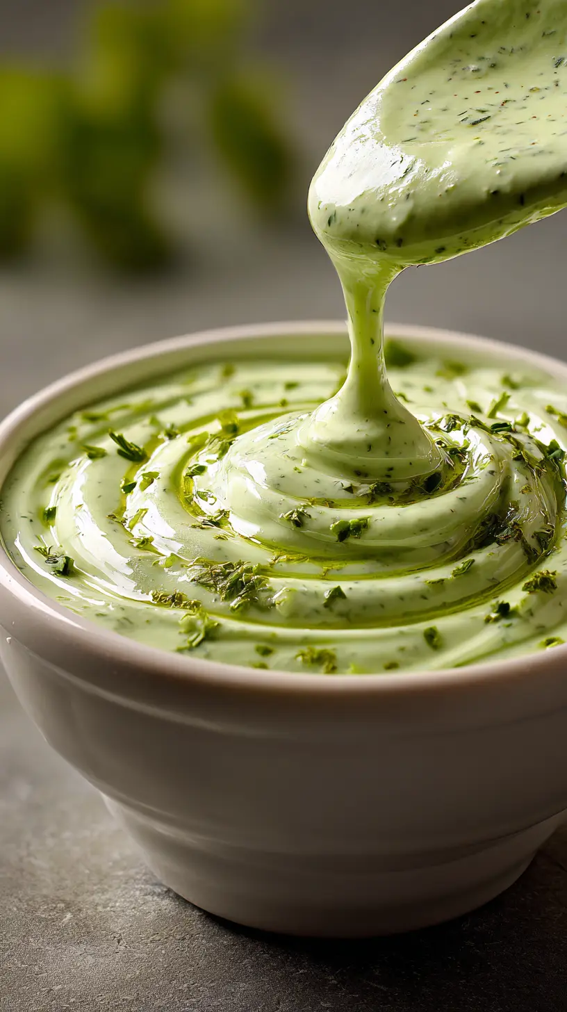 Step-by-step preparation of Creamy Homemade Green Goddess Dressing (Green Goddess dressing)
