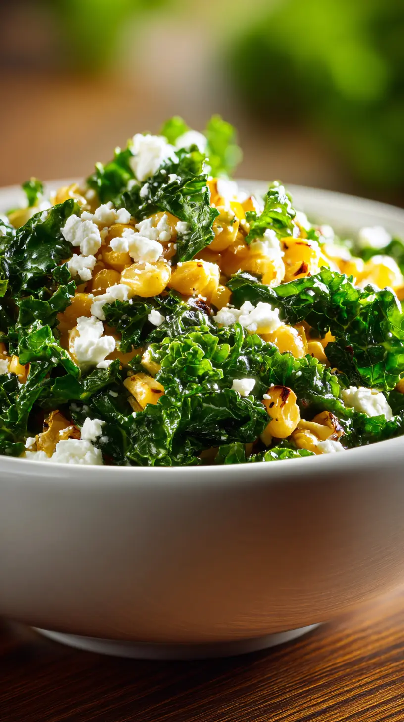 Step-by-step preparation of Creamy Mexican Street Corn Kale Salad (Mexican Street Corn Kale Salad)