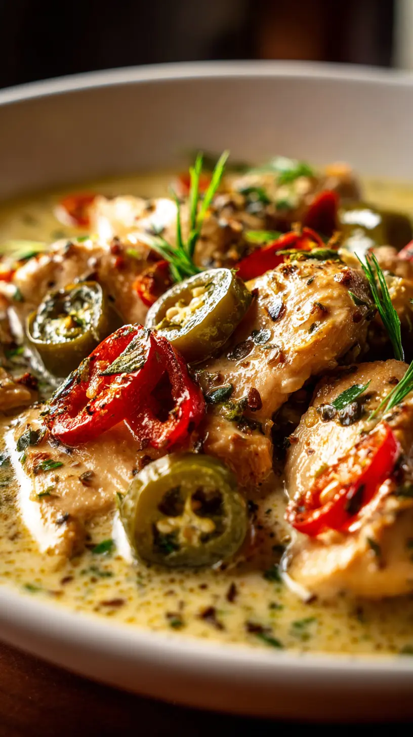 Serving suggestion for Creamy Pepperoncini Chicken Skillet (One-Pan Meal) — Creamy Pepperoncini Chicken Skillet