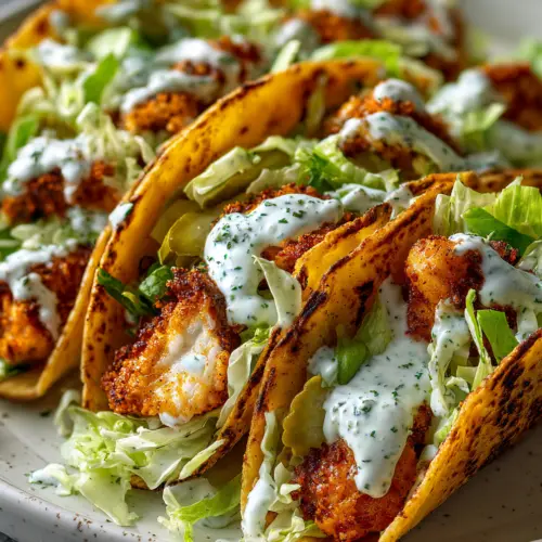 Crispy Dill Pickle Ranch Smash Chicken Tacos — homemade smash chicken tacos recipe