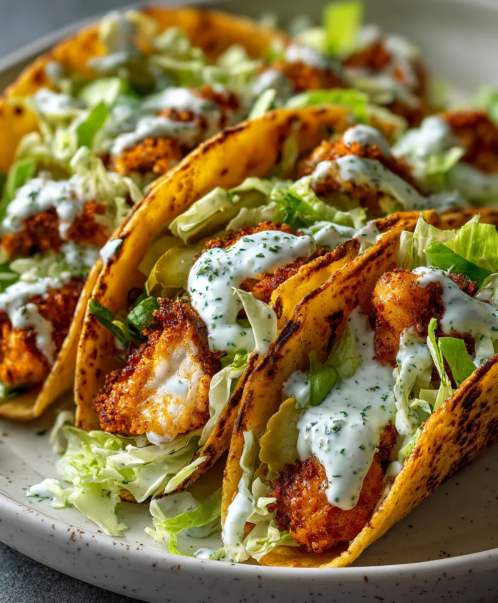 Crispy Dill Pickle Ranch Smash Chicken Tacos — homemade smash chicken tacos recipe